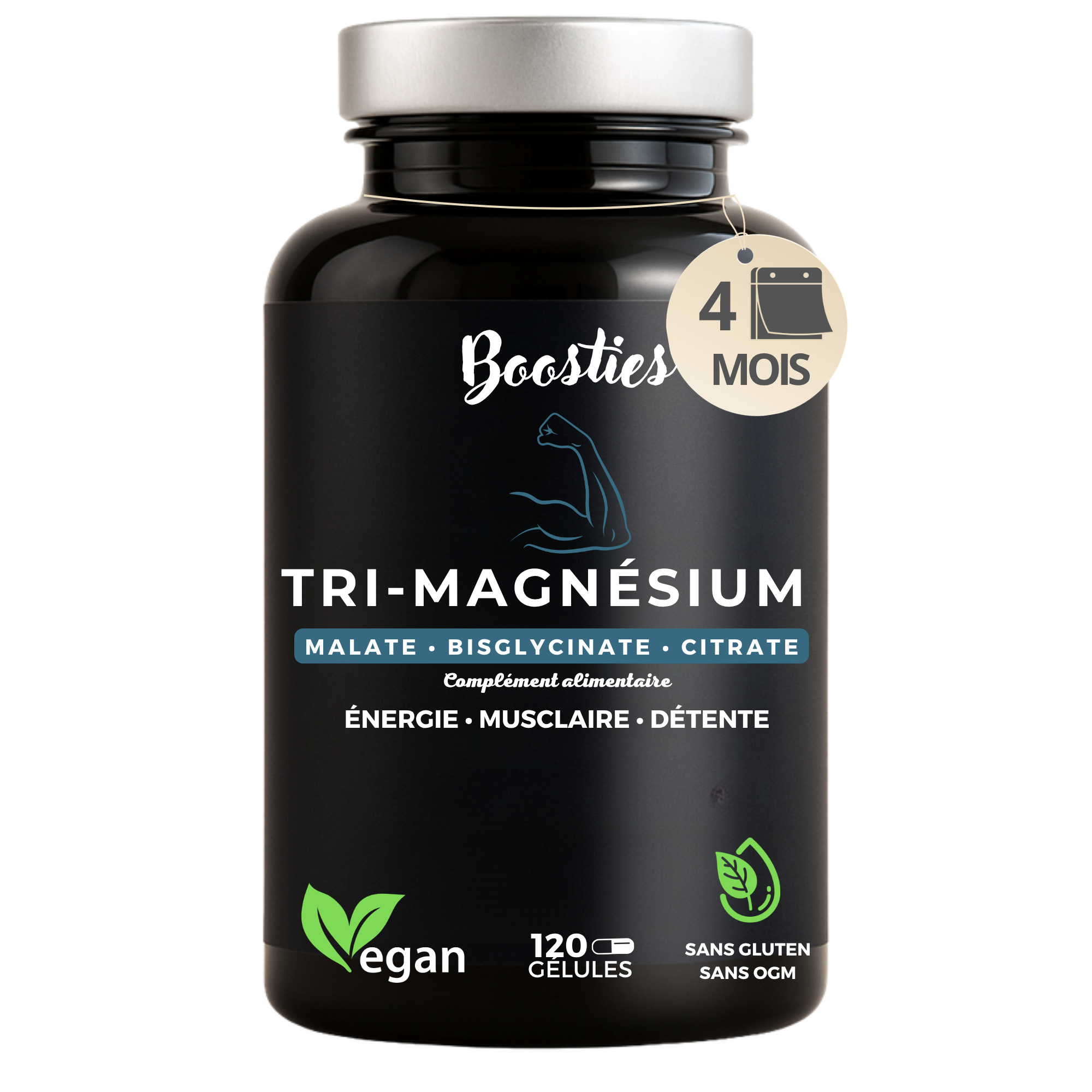 Tri-magnésium Boosties - packshot 120 gélules
