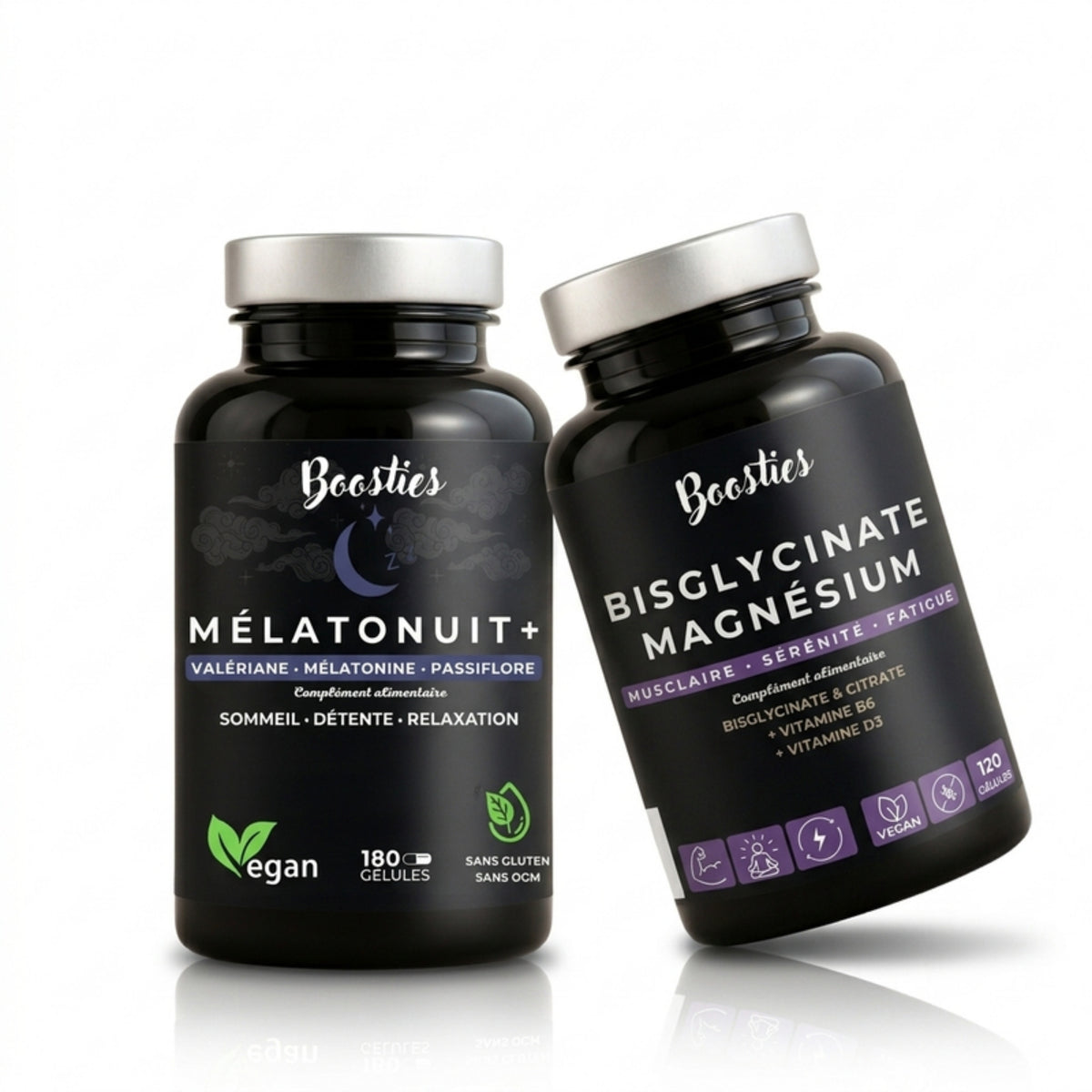 Pack Sommeil Boosties : Mélatonuit+ et Magnésium Bisglycinate